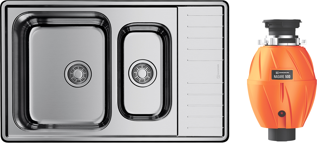 Комплект Мойка Omoikiri Sagami 4993733 + Измельчитель Nagare 4995060
