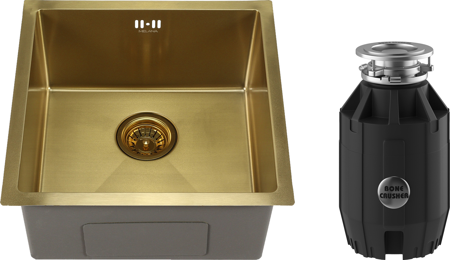 Комплект Мойка Melana D4545HG + Измельчитель Bone Crusher BC 910-AS