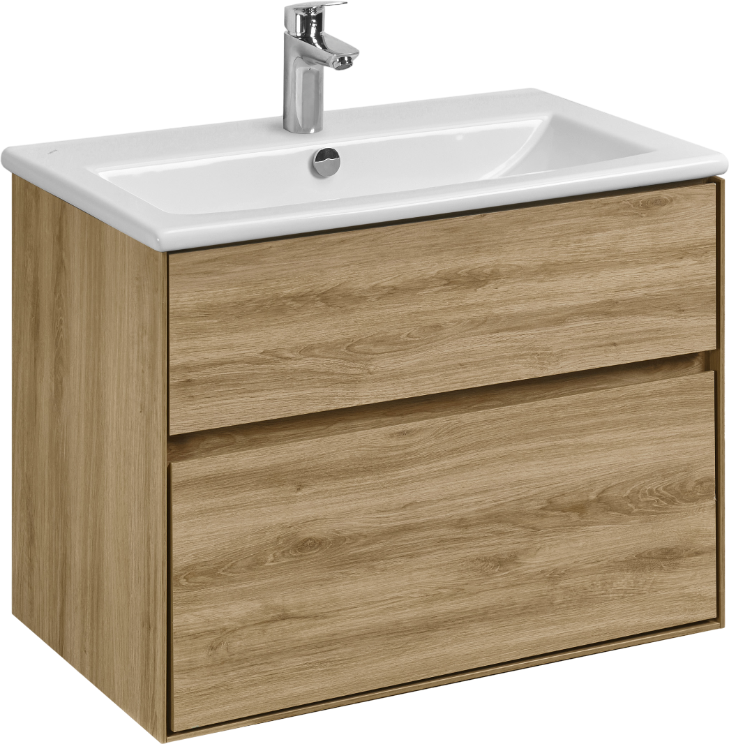 Тумба с раковиной AQUATON Либерти 75 раковина Элина 75