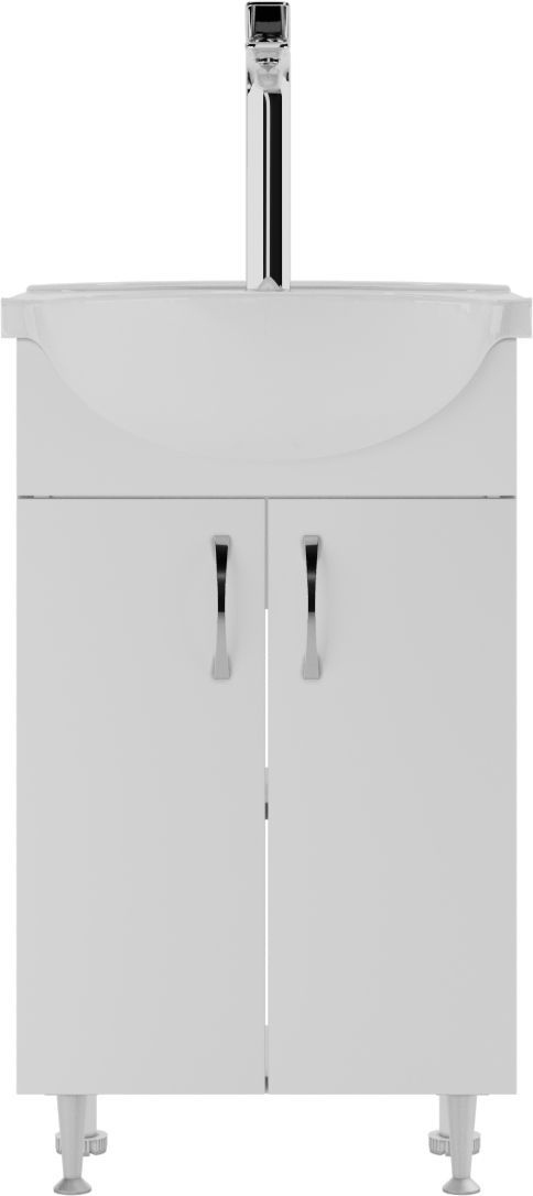 Тумба с раковиной Айсберг ЭКО 50 напольная, белая