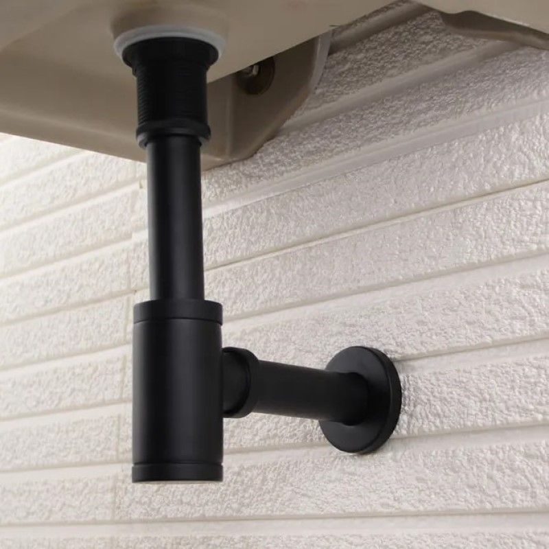 Сифон для раковины Maretti AC1869560 32 мм, бутылочный, черный, нержавеющая сталь