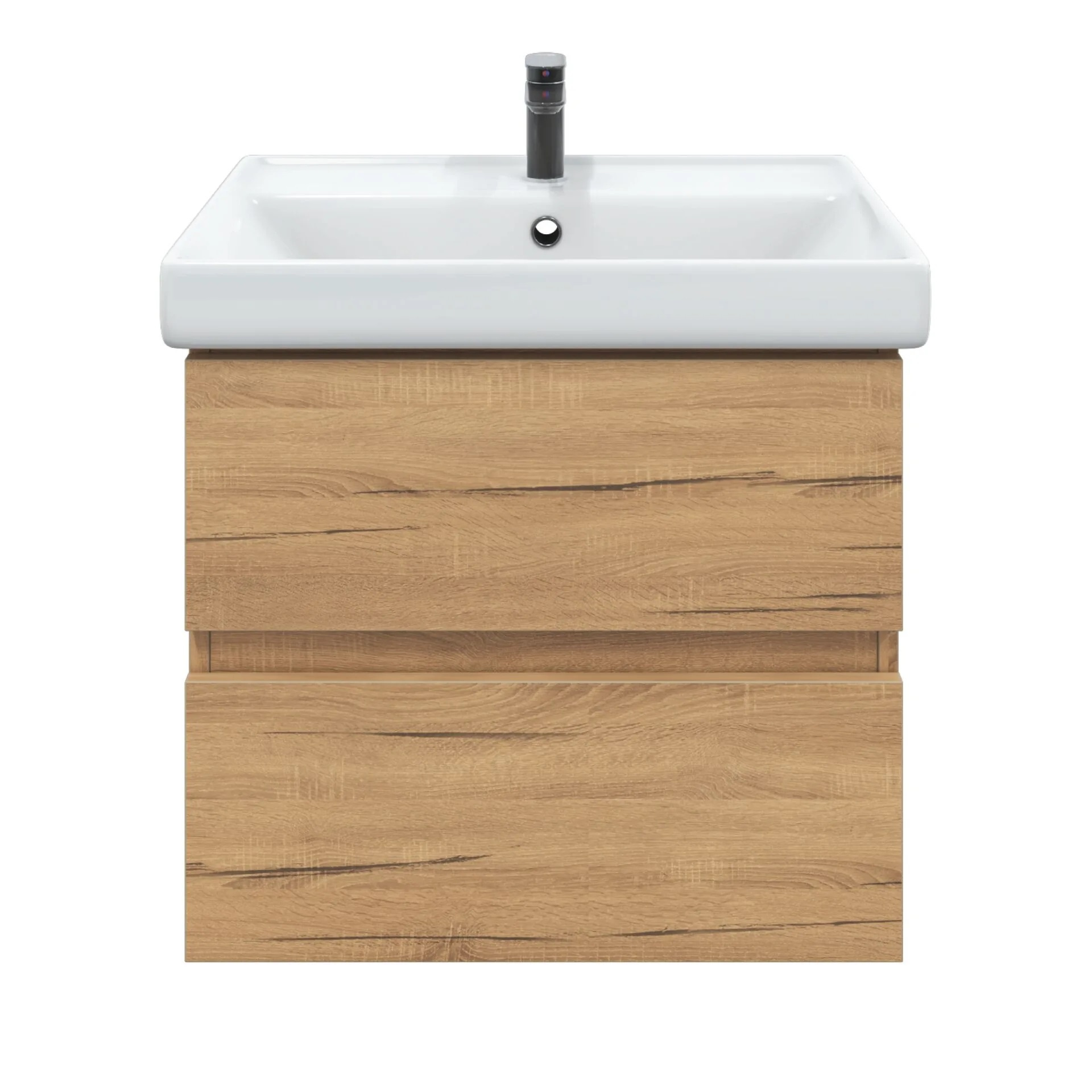 Тумба под раковину без столешницы SanStar Lavanti 60 подвесная, дуб вотан