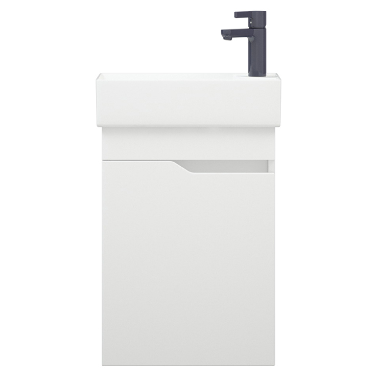 Тумба под раковину без столешницы Corozo Теона 45 подвесная, белая