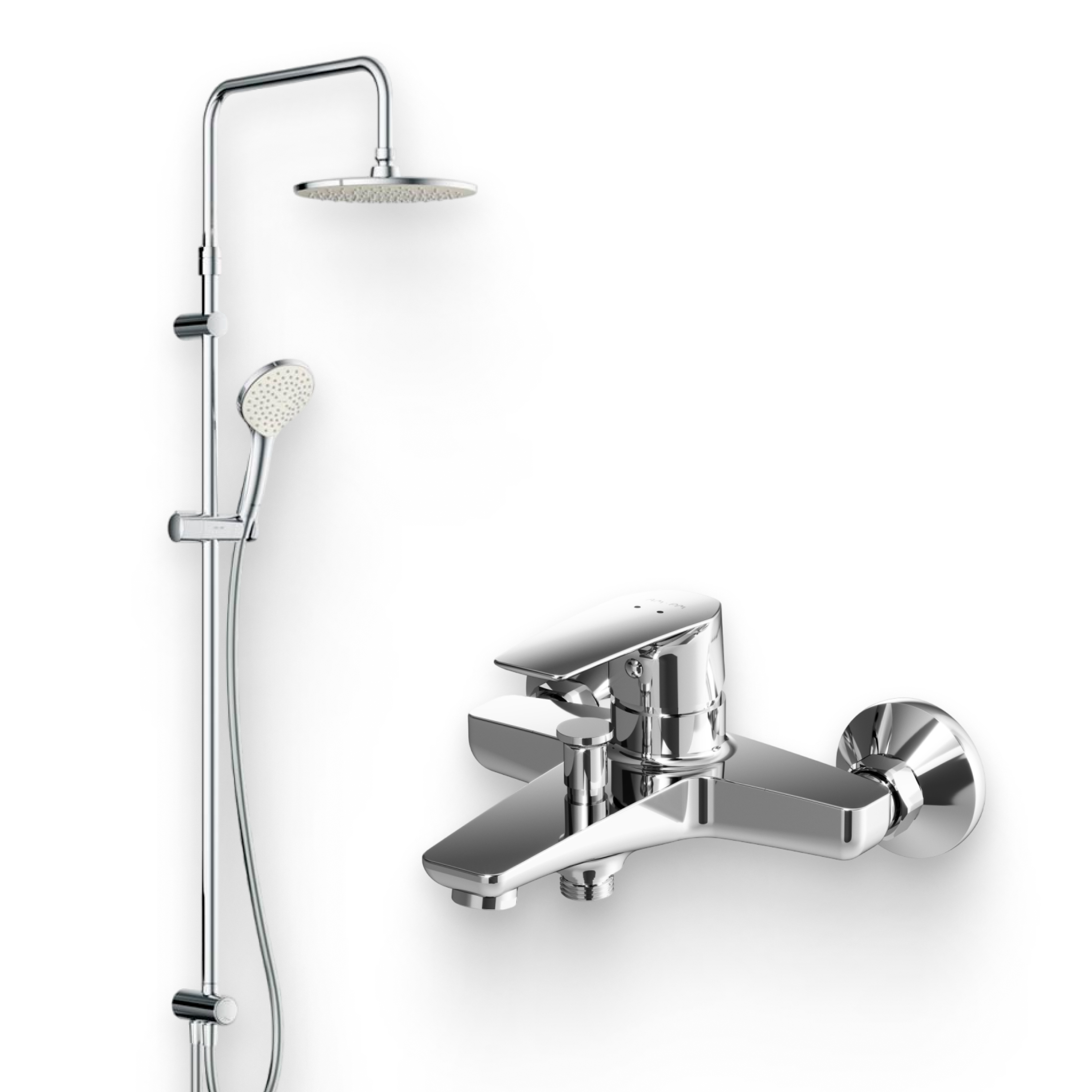 Душевой комплект Смеситель AM.PM Gem F90A10000 + Стойка F0790000