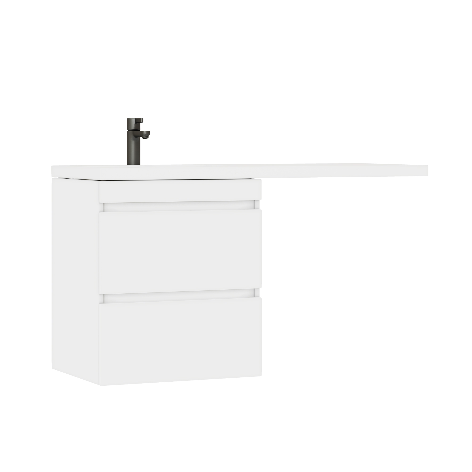 Тумба под раковину без столешницы Vigo Urban 60 2 ящика, под стиральную машину, белая