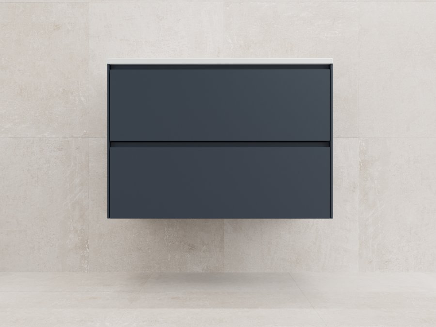 Тумба под раковину Style Line ЛИМА 80см подвесная LINE 80 2 ящика PLUS Графит ЭМАЛЬ