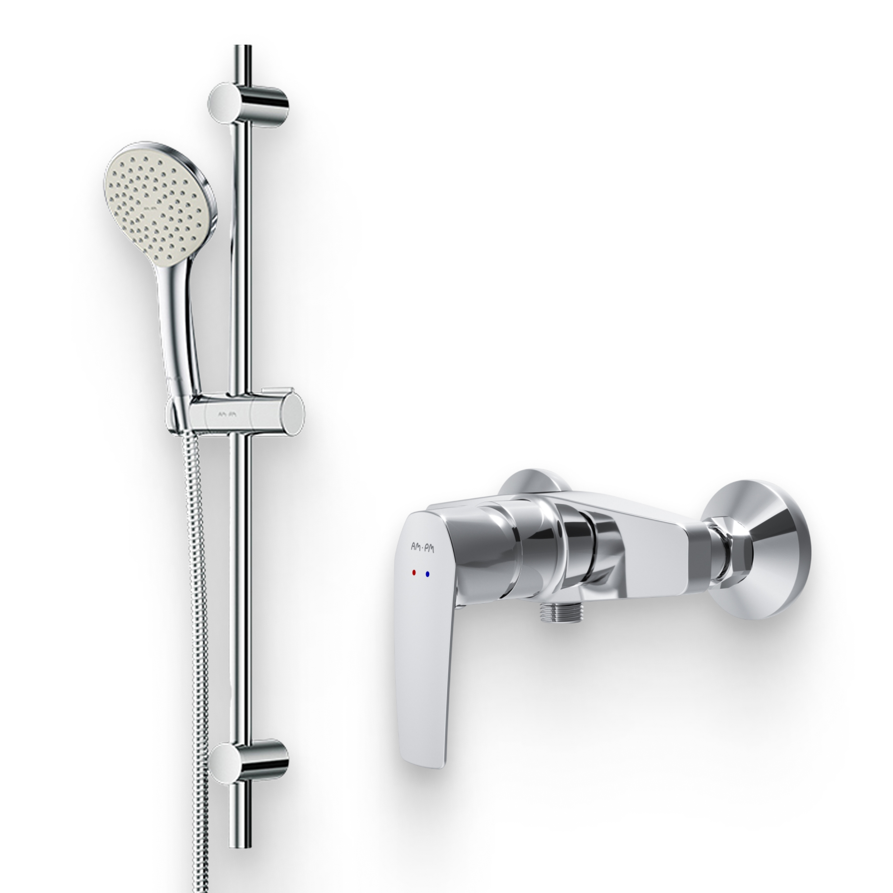 Душевой комплект Смеситель для душа AM.PM Gem F90A20000 + Гарнитур F0190000 хром