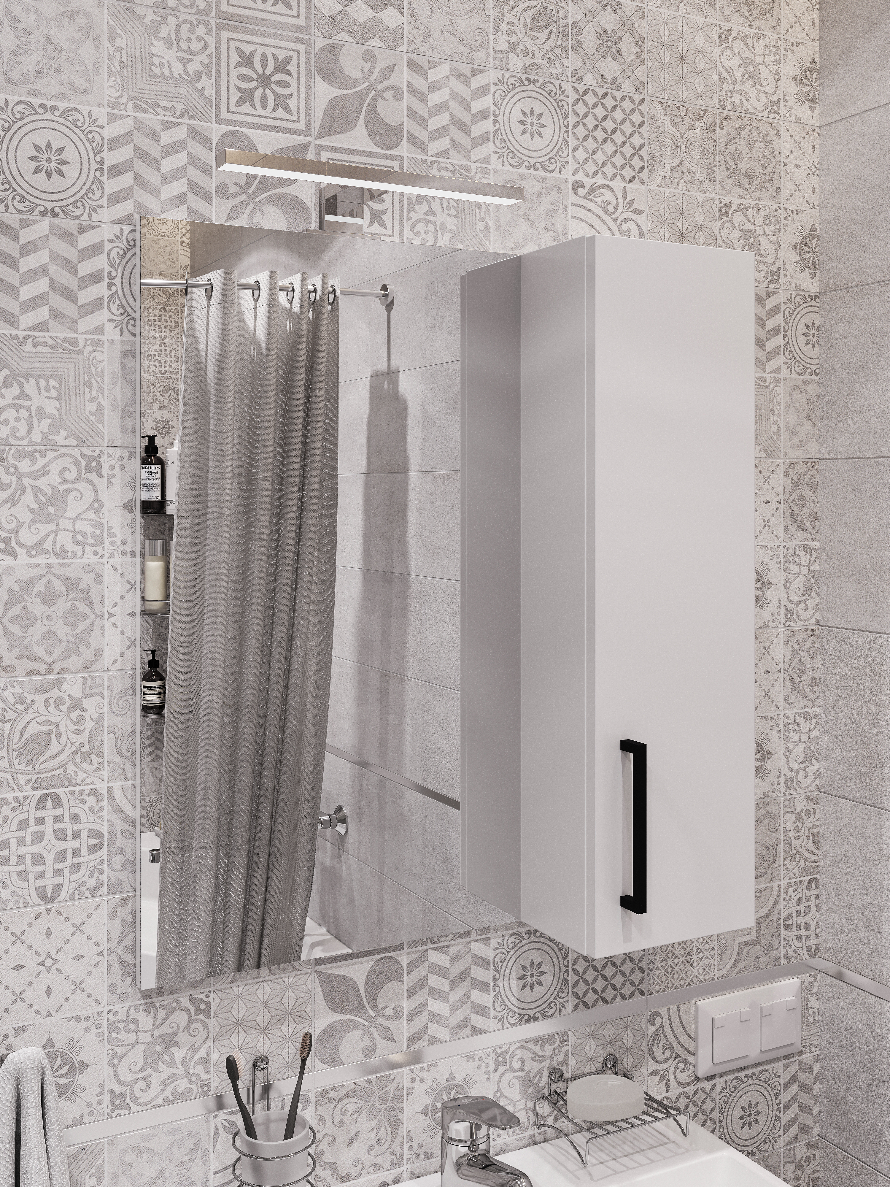 Зеркало-шкаф DIWO Брянск 60 со светильником