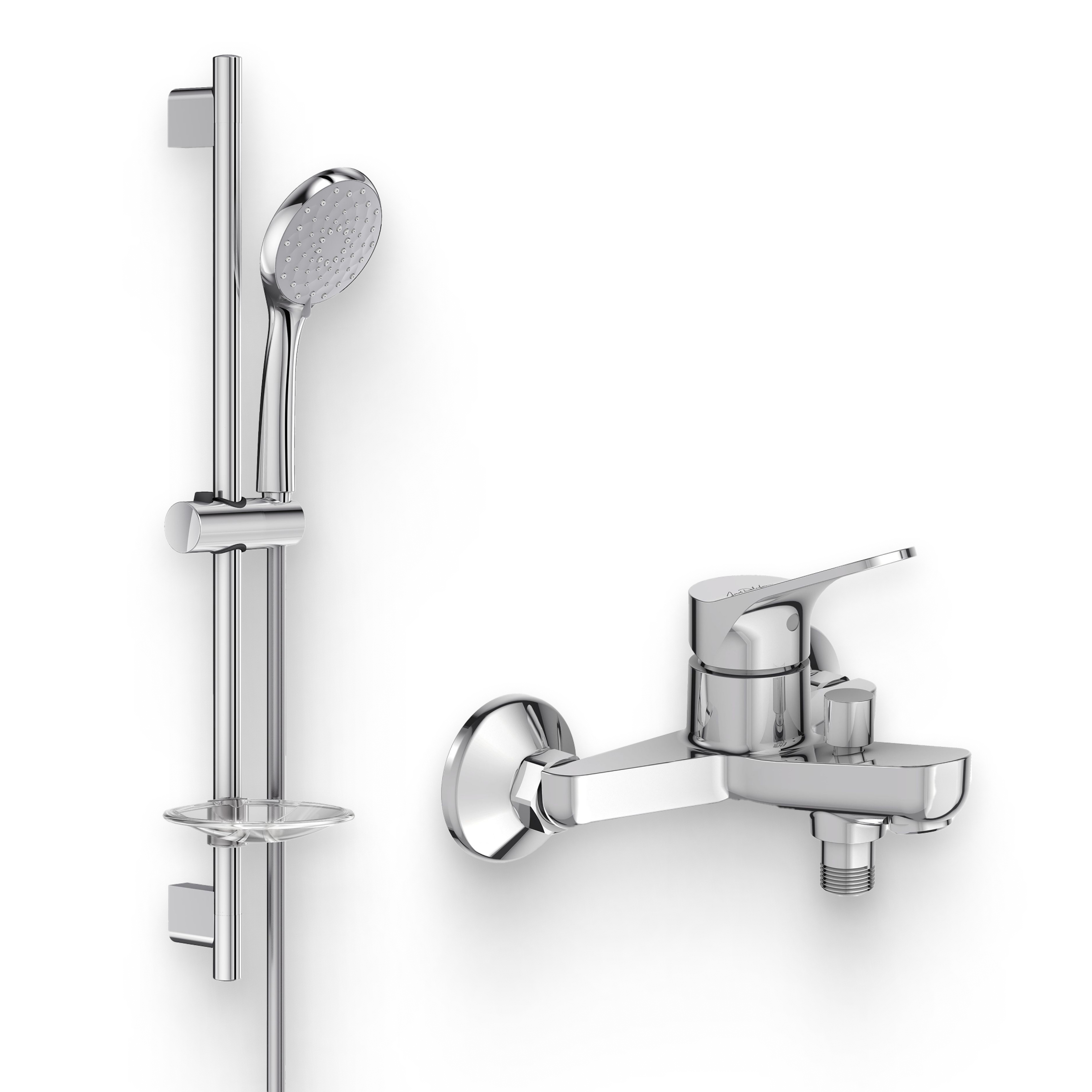 Душевой комплект Смеситель Jacob Delafon Brive E75766-CP + Гарнитур Awaken E99899RU-CP