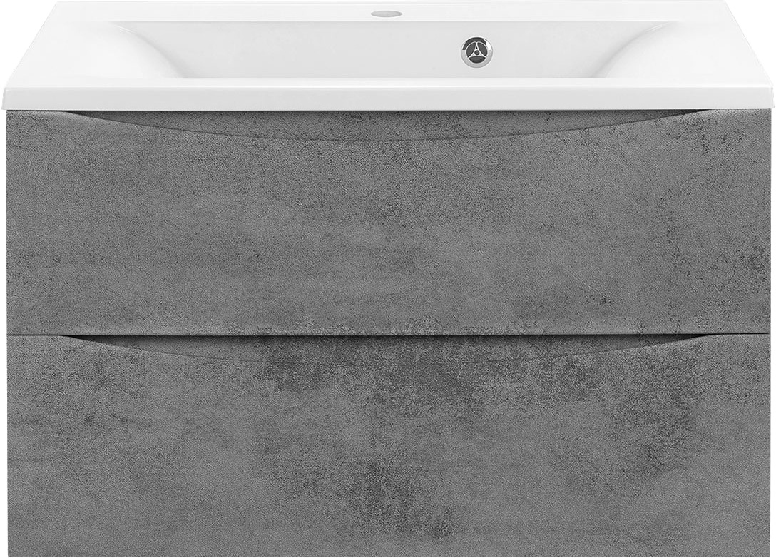 Тумба с раковиной Vincea Mia 75 бетон, раковина VCB-3M750W 75 см, белая