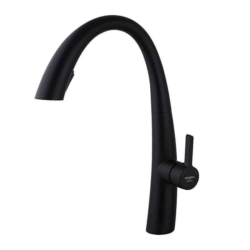 Смеситель для кухни Melodia della vita Perfetto MDV30207bk черный матовый