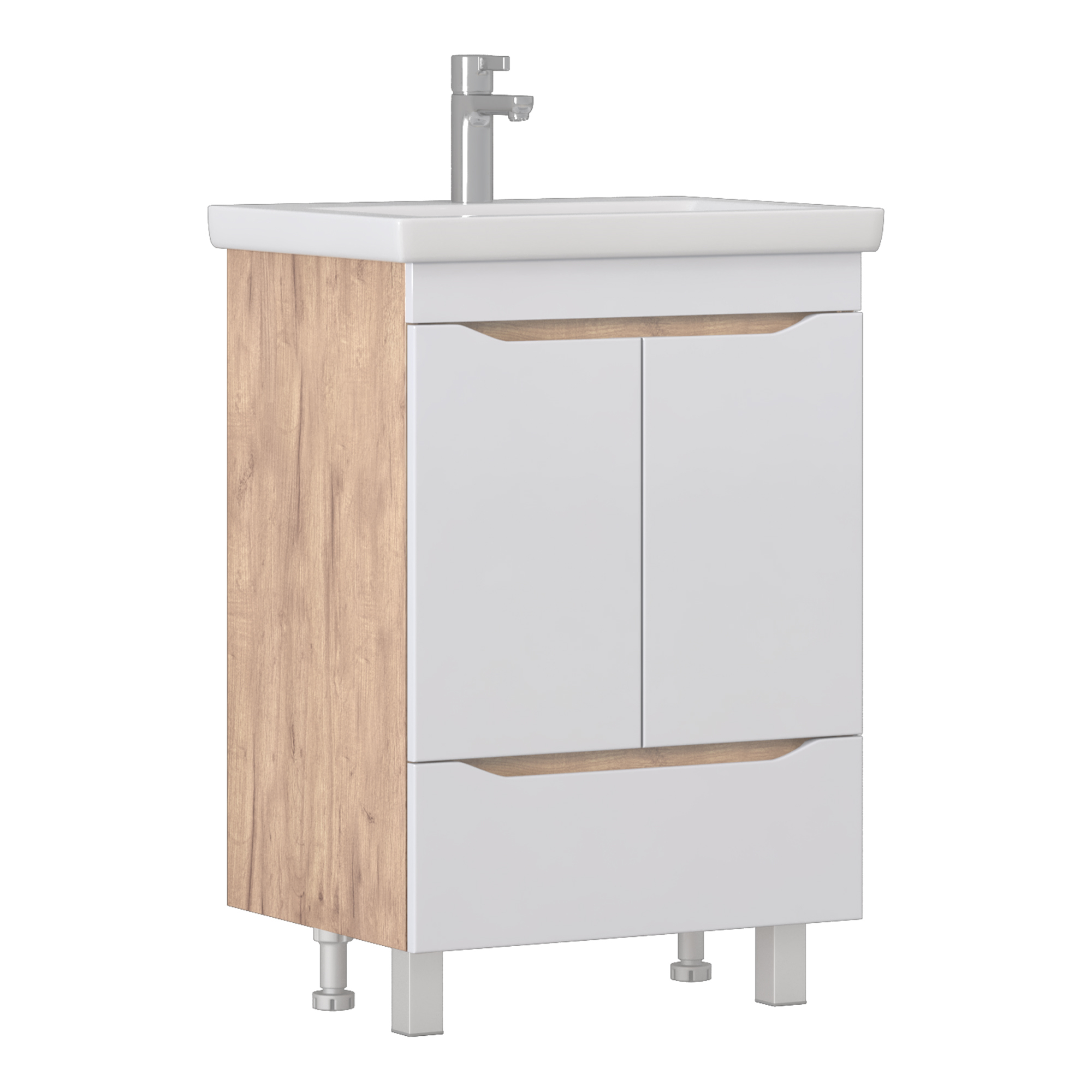 Тумба под раковину без столешницы Vigo Grani 60 дуб золотой, для раковины Cersanit Como 60