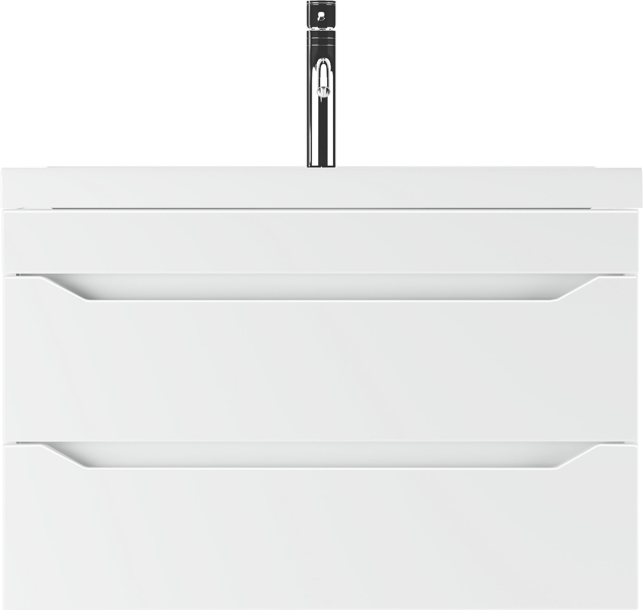 Тумба с раковиной Айсберг Ева 80 подвесная, белая, раковина Bazis