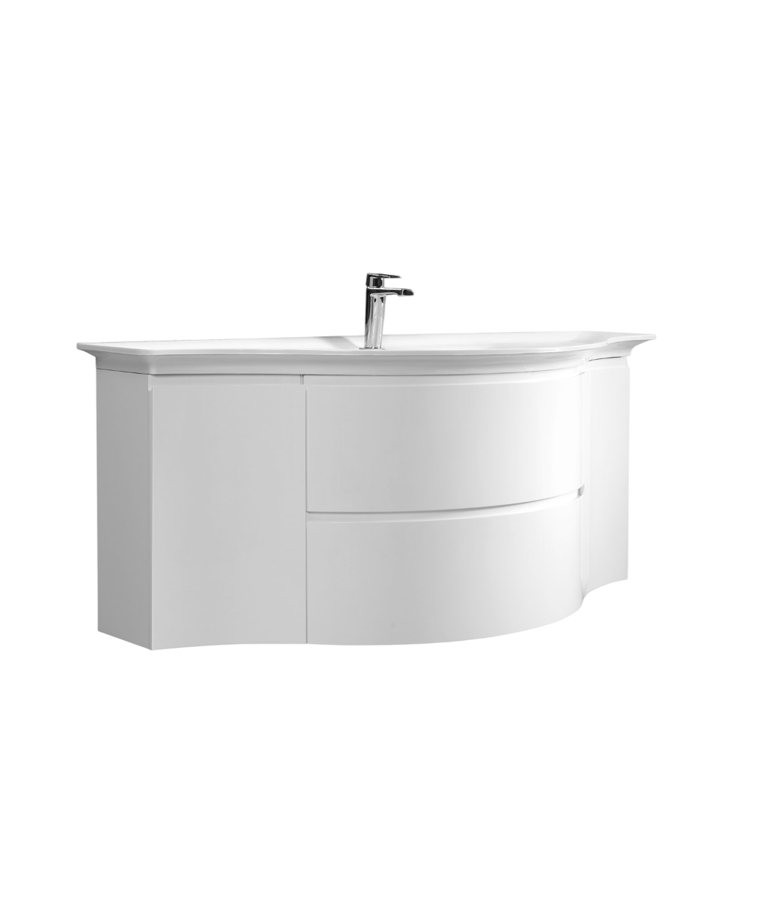 Тумба под раковину без столешницы Belux Версаль 141 подвесная, белая глянцевая