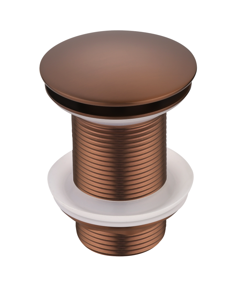 Донный клапан для раковины Boheme 612-BRB без перелива, брашированная бронза