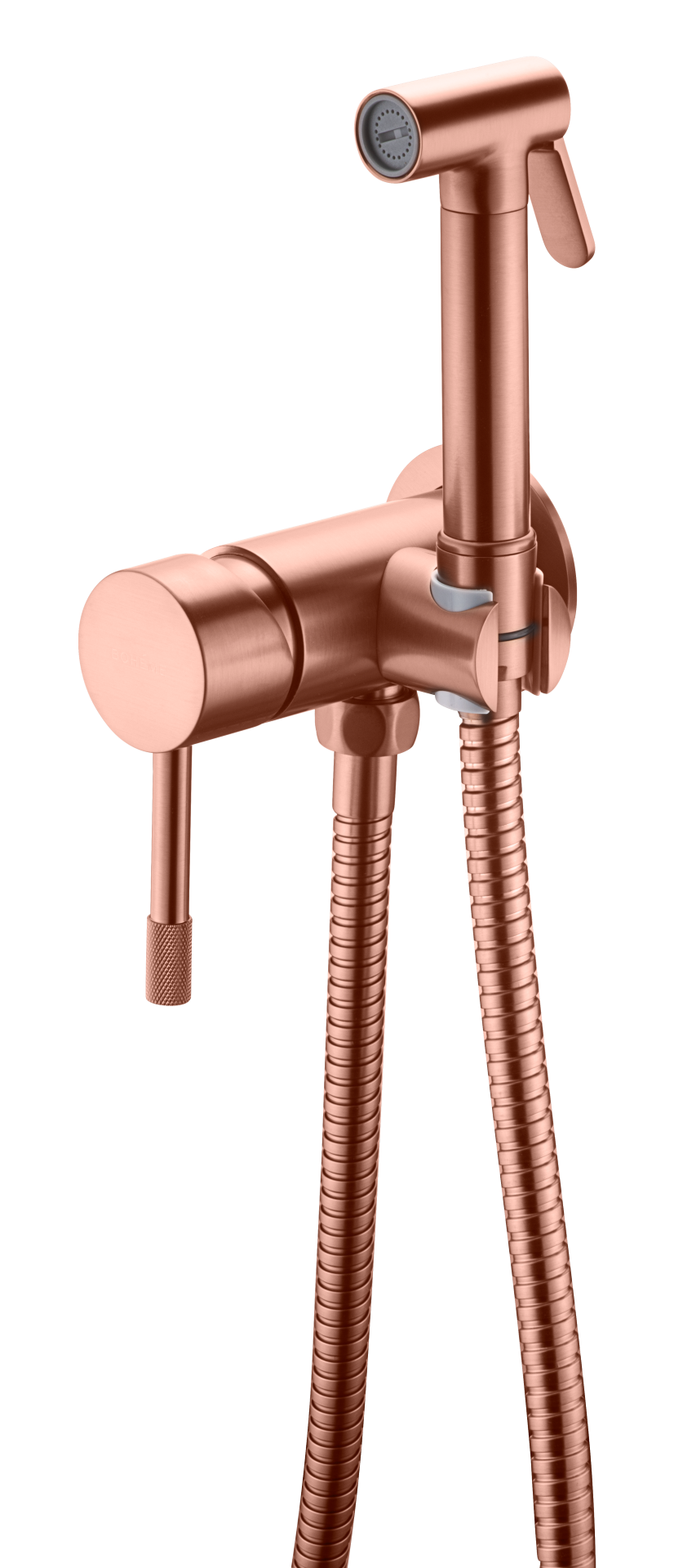 Гигиенический душ Boheme Uno 467-CB С ВНУТРЕННЕЙ ЧАСТЬЮ, со смесителем, copper brushed