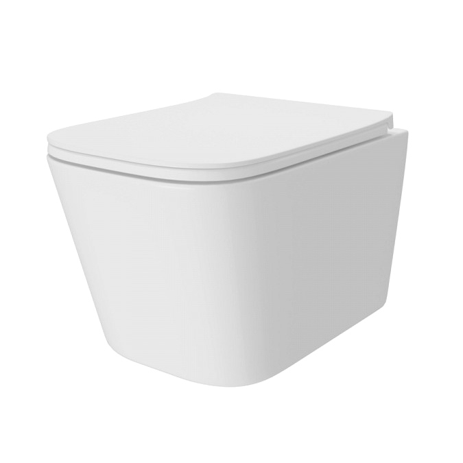 Унитаз подвесной Teymi Helmi Pro T40307 безободковый, с микролифтом, глянцевый белый