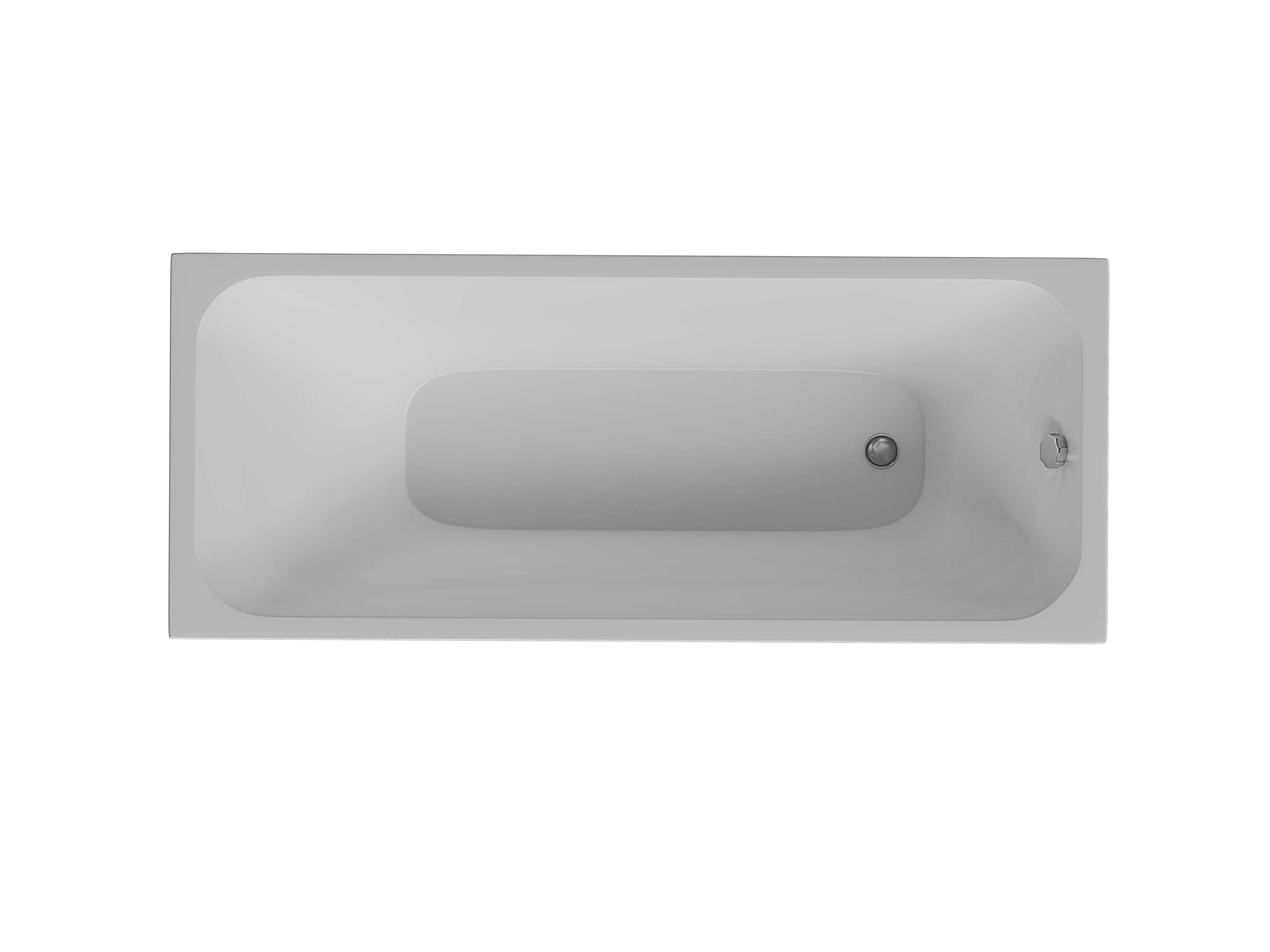 Акриловая ванна AQUATEK Мия MIY155-0000001 155x70 см, пристенная, белая, с каркасом