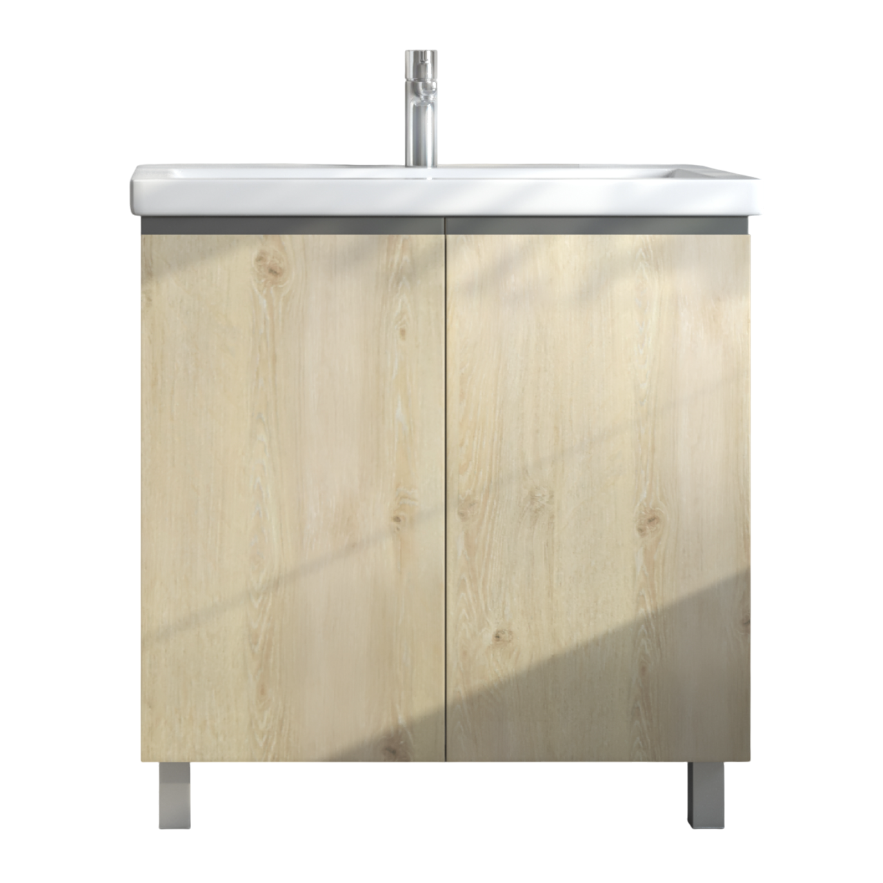 Тумба под раковину без столешницы Vigo Yuma 80 напольная, 2 дверцы, дуб давос