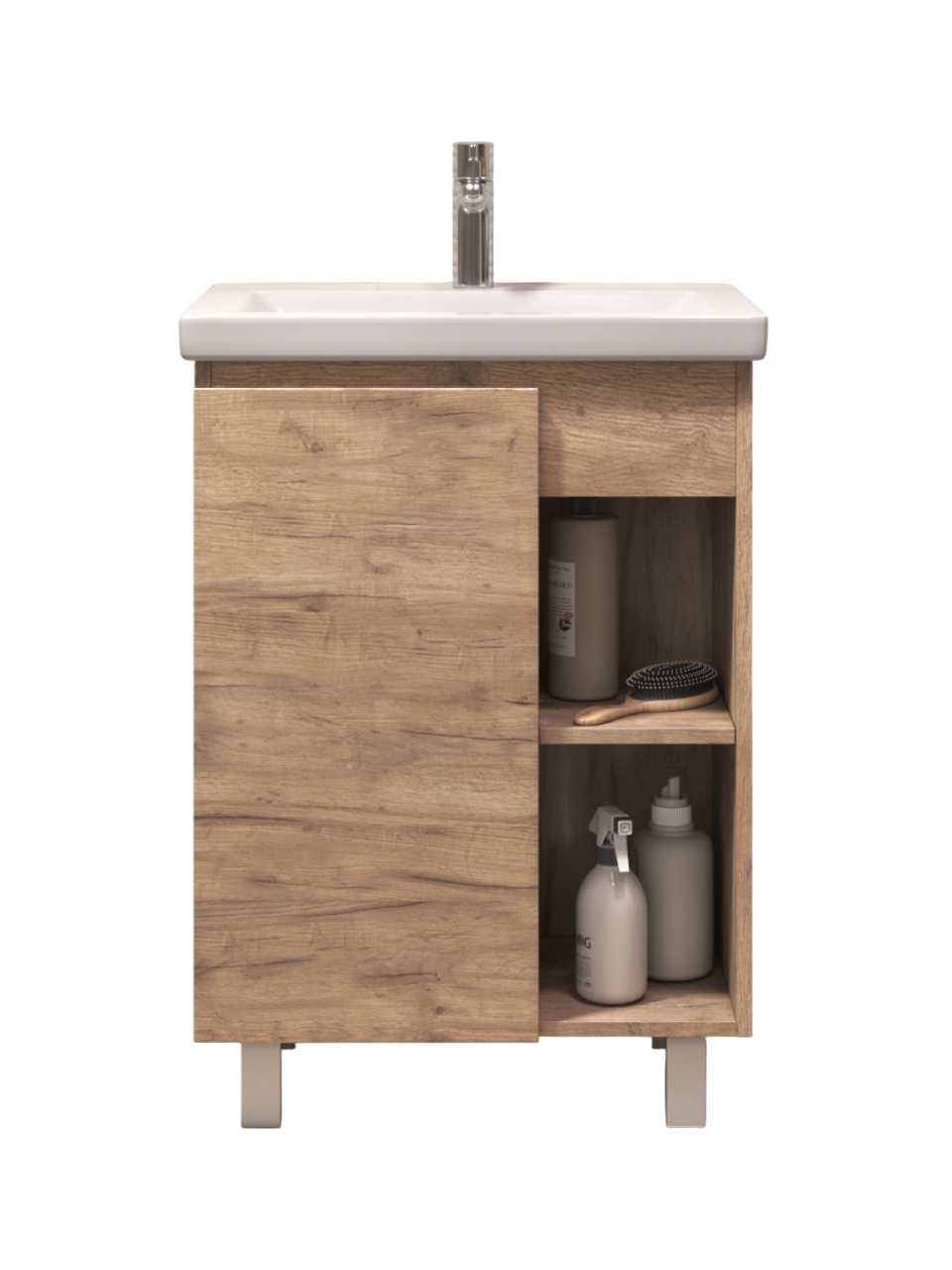 Тумба под раковину без столешницы Vigo Milos 60 напольная, дуб золотой