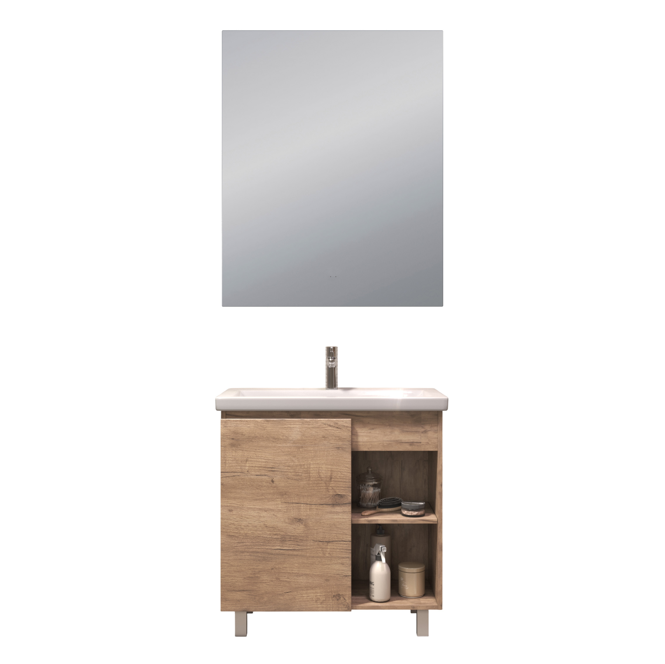 Мебель для ванной комнаты Vigo Milos 80 напольная, дуб золотой