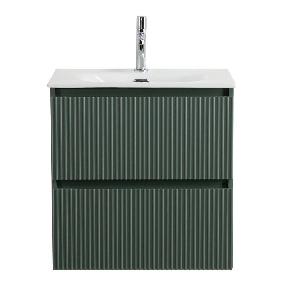 Тумба с раковиной BelBagno Uno 60 подвесная, 2 ящика, матовая еловая