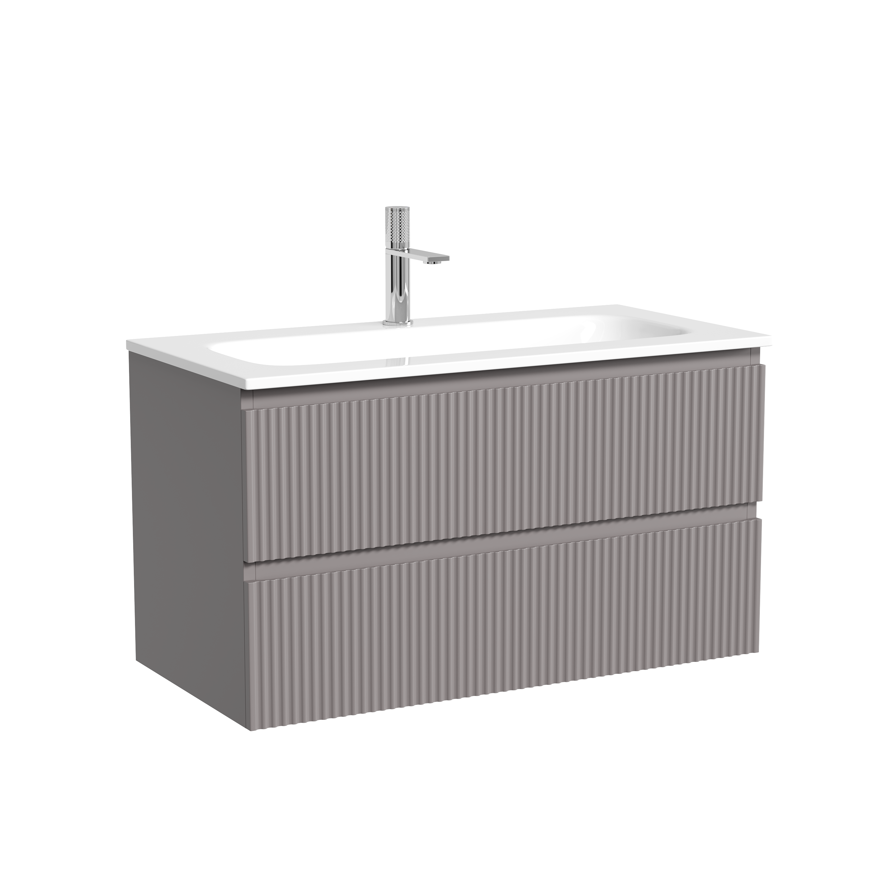 Тумба с раковиной Sancos Snob R 90 подвесная, doha soft, раковина СN7019