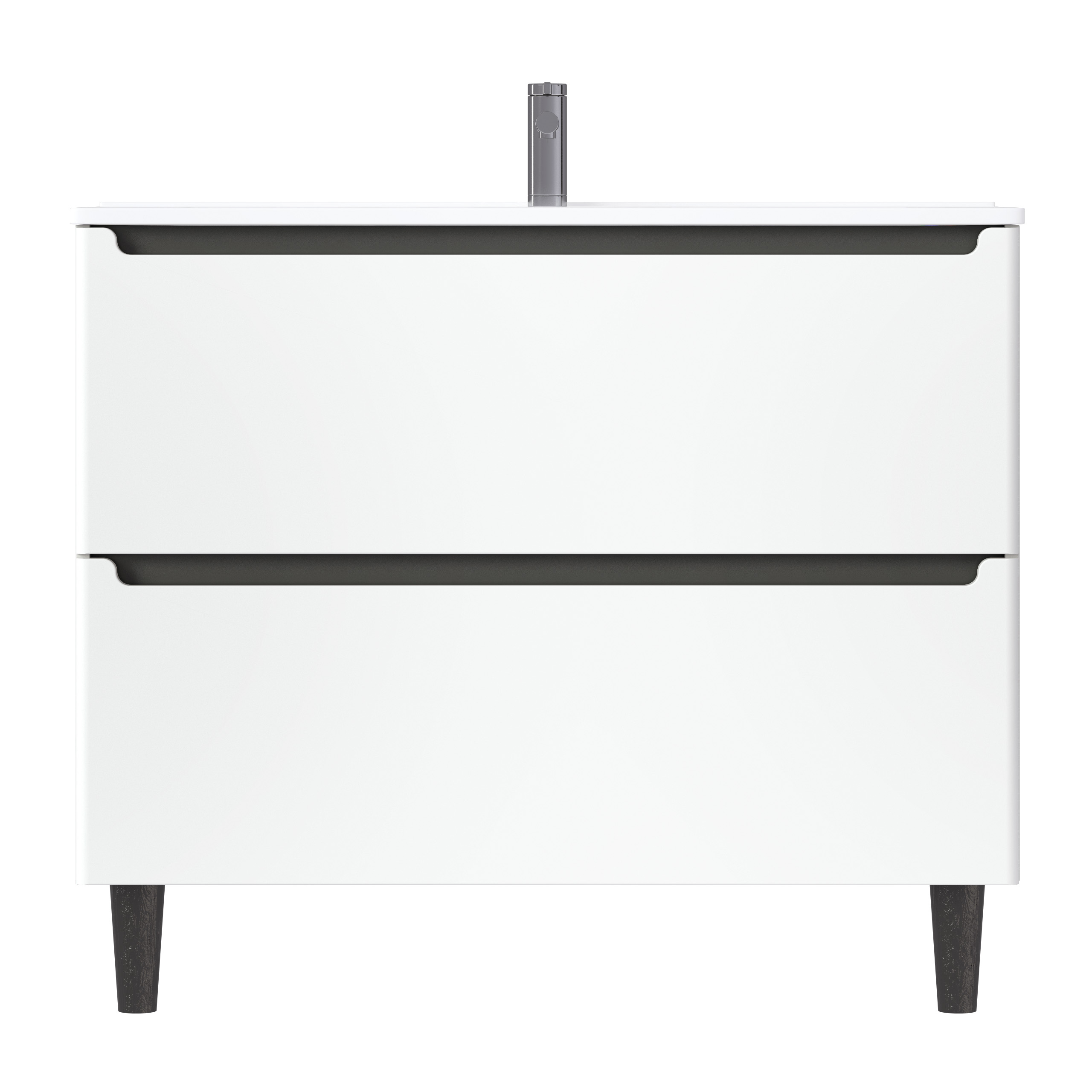 Тумба под раковину без столешницы 1MarKa Coda 85Н напольная, перламутр белый