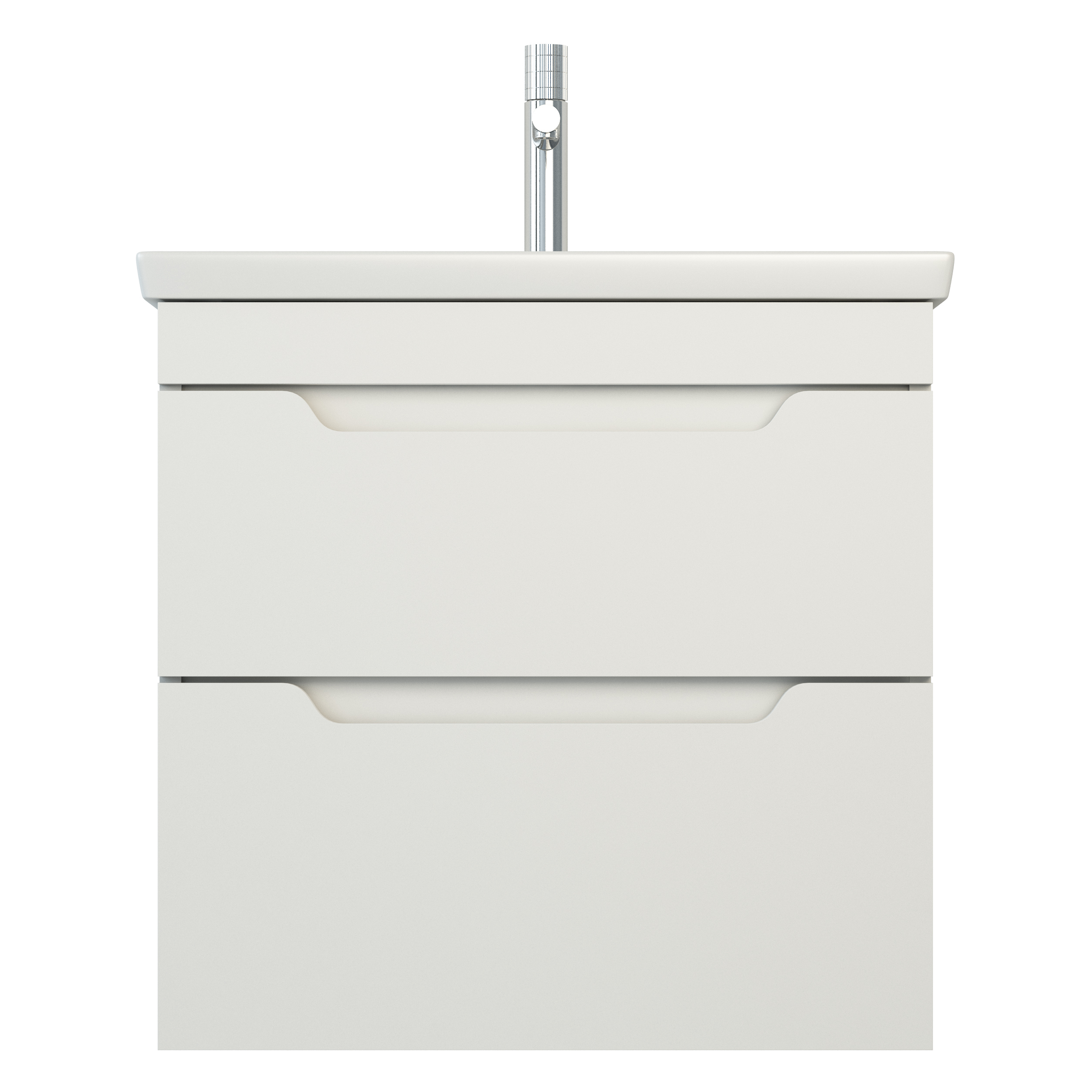 Тумба с раковиной Emmy Агата 60 подвесная, белая