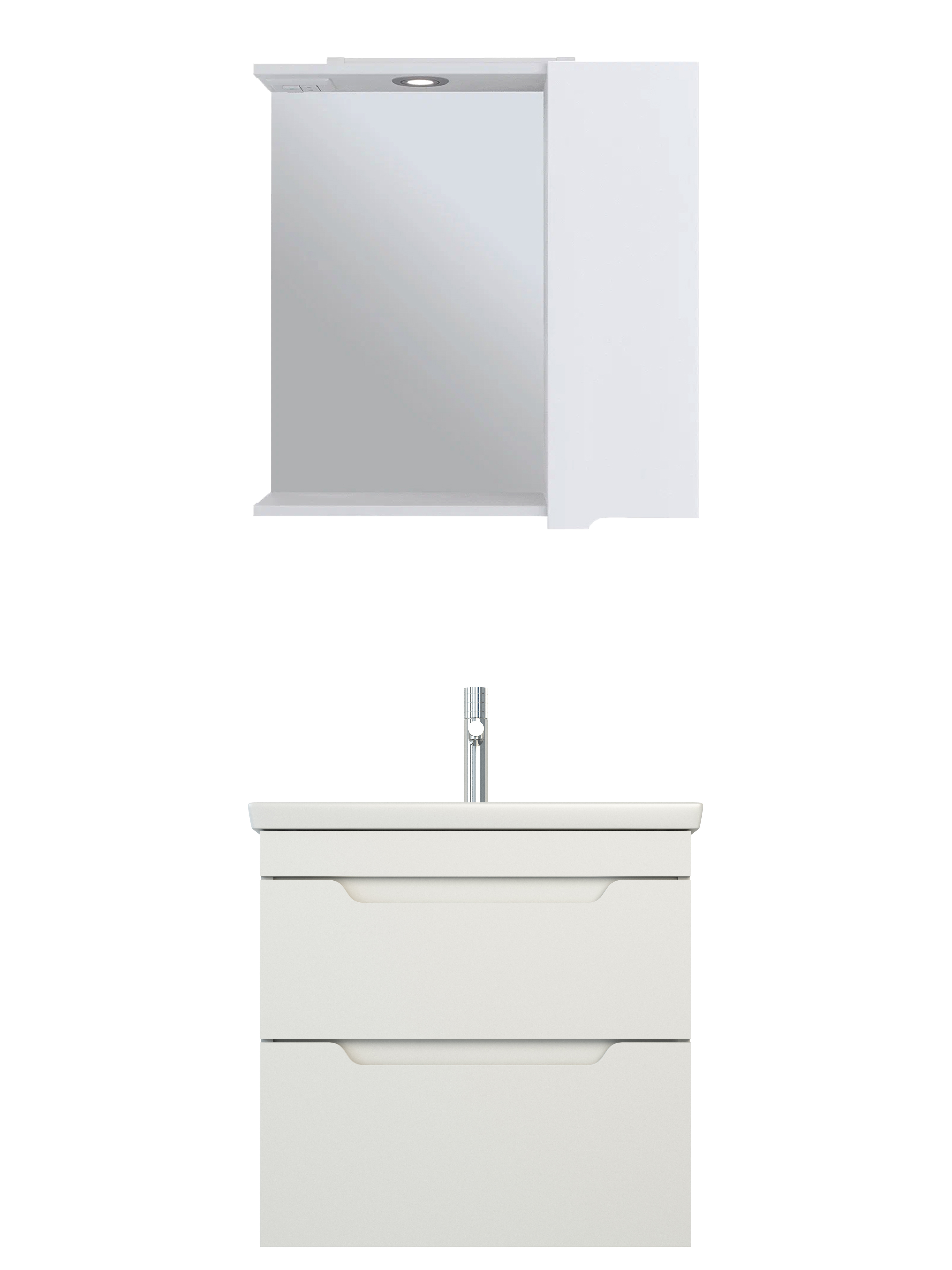 Мебель для ванной комнаты Emmy Агата 60 подвесная, белая