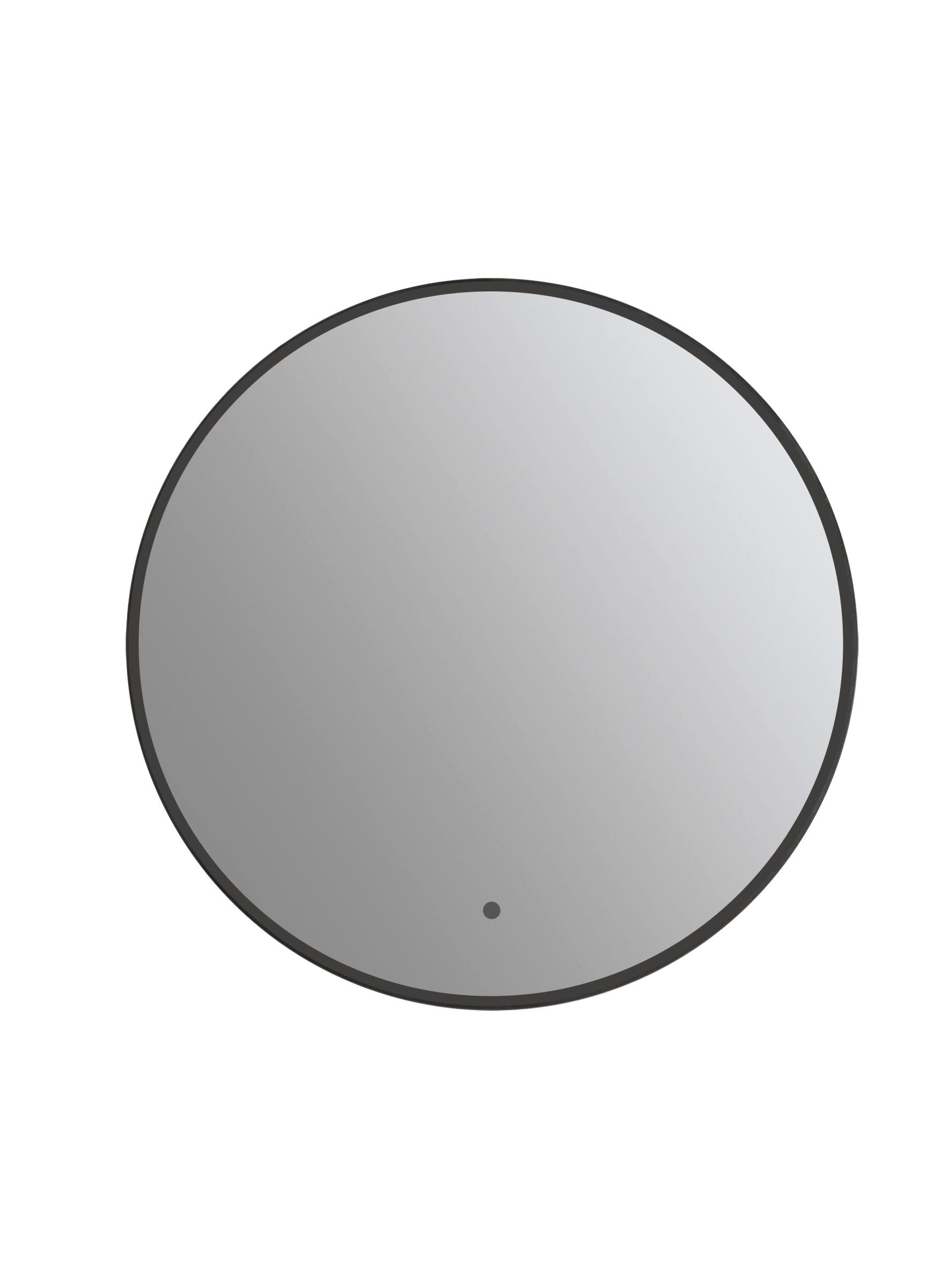 Зеркало круглое Art&Max Асти (Asti) 80 с подсветкой, темно-серое