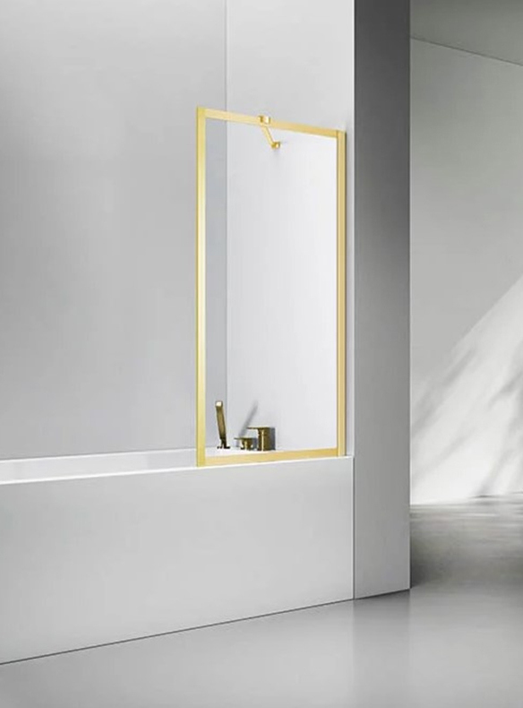 Шторка на ванну Veconi Palau PL85G-60-01-C8 60x150, брашированное золото