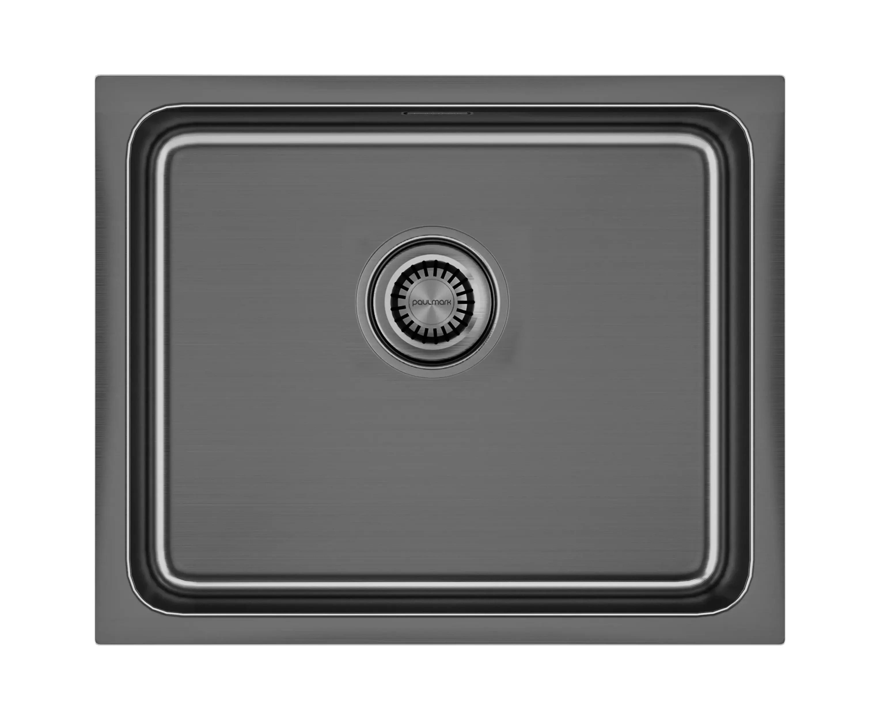 Мойка кухонная Paulmark Vista PM305444-GM вороненая сталь