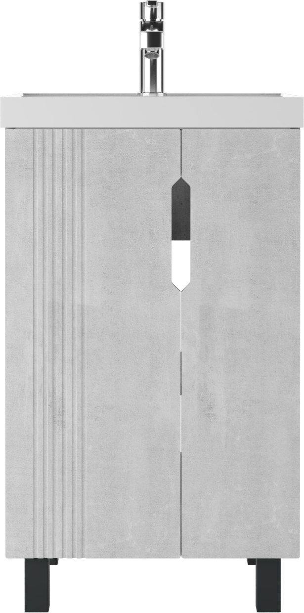 Тумба с раковиной Айсберг Марта 50 напольная, бетон