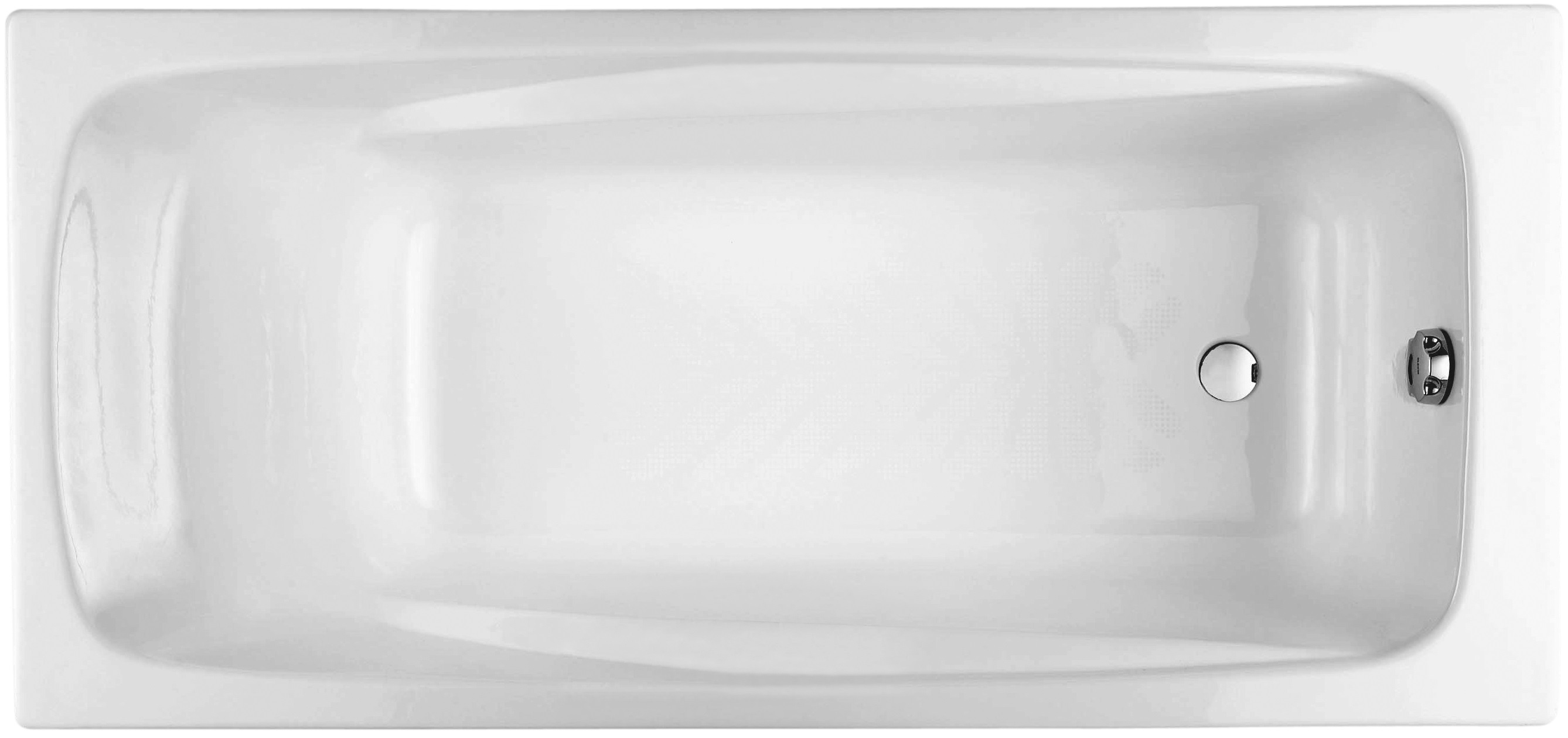 Чугунная ванна Jacob Delafon Repos E2130-00 160x75 см, пристенная, белая