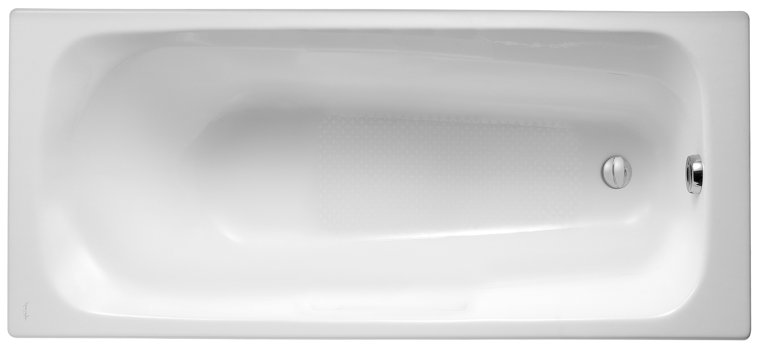 Чугунная ванна Jacob Delafon Melodie E2932-00 160x70 см, пристенная, белая, на ножках