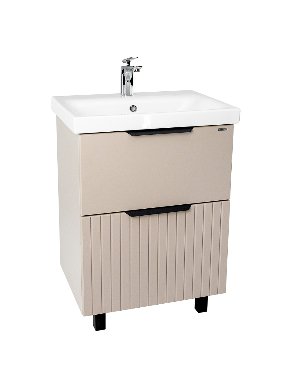 Тумба под раковину без столешницы VIANT Сицилия 60 напольная, 2 ящика, капучино