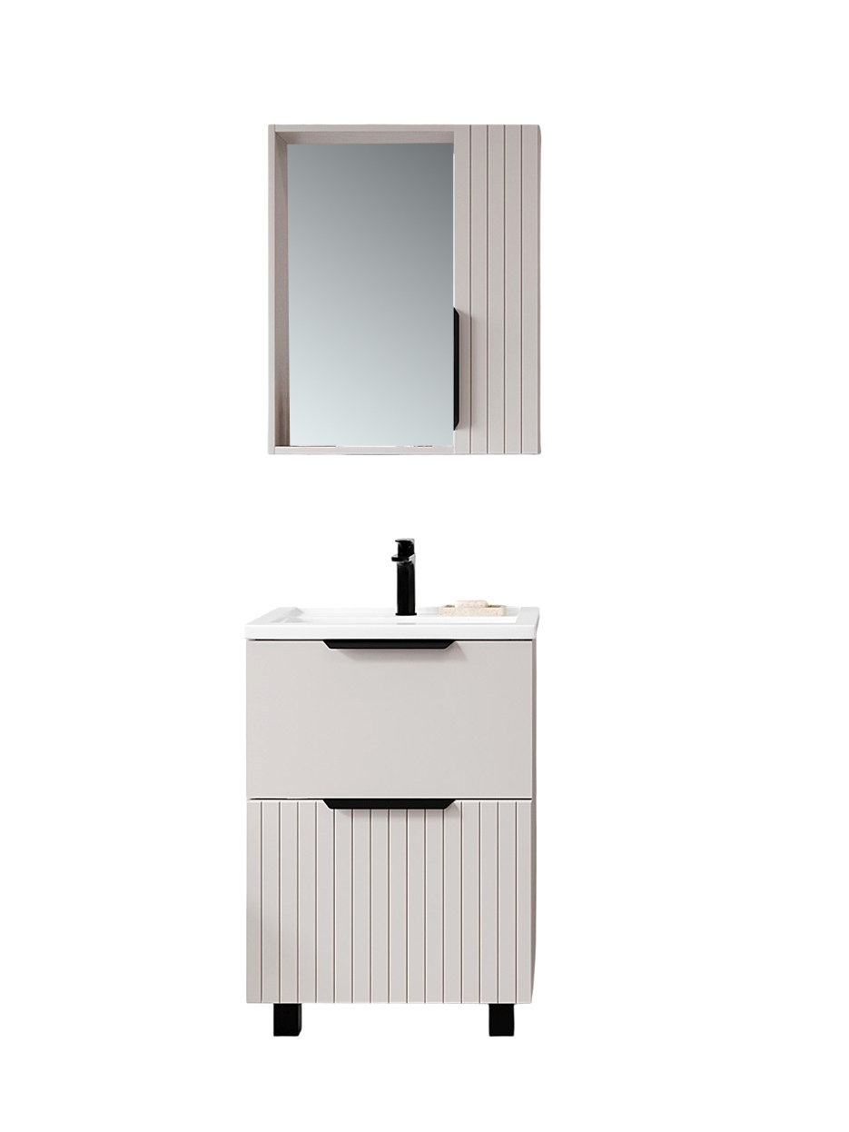 Мебель для ванной комнаты VIANT Сицилия 80 напольная, 2 ящика, капучино