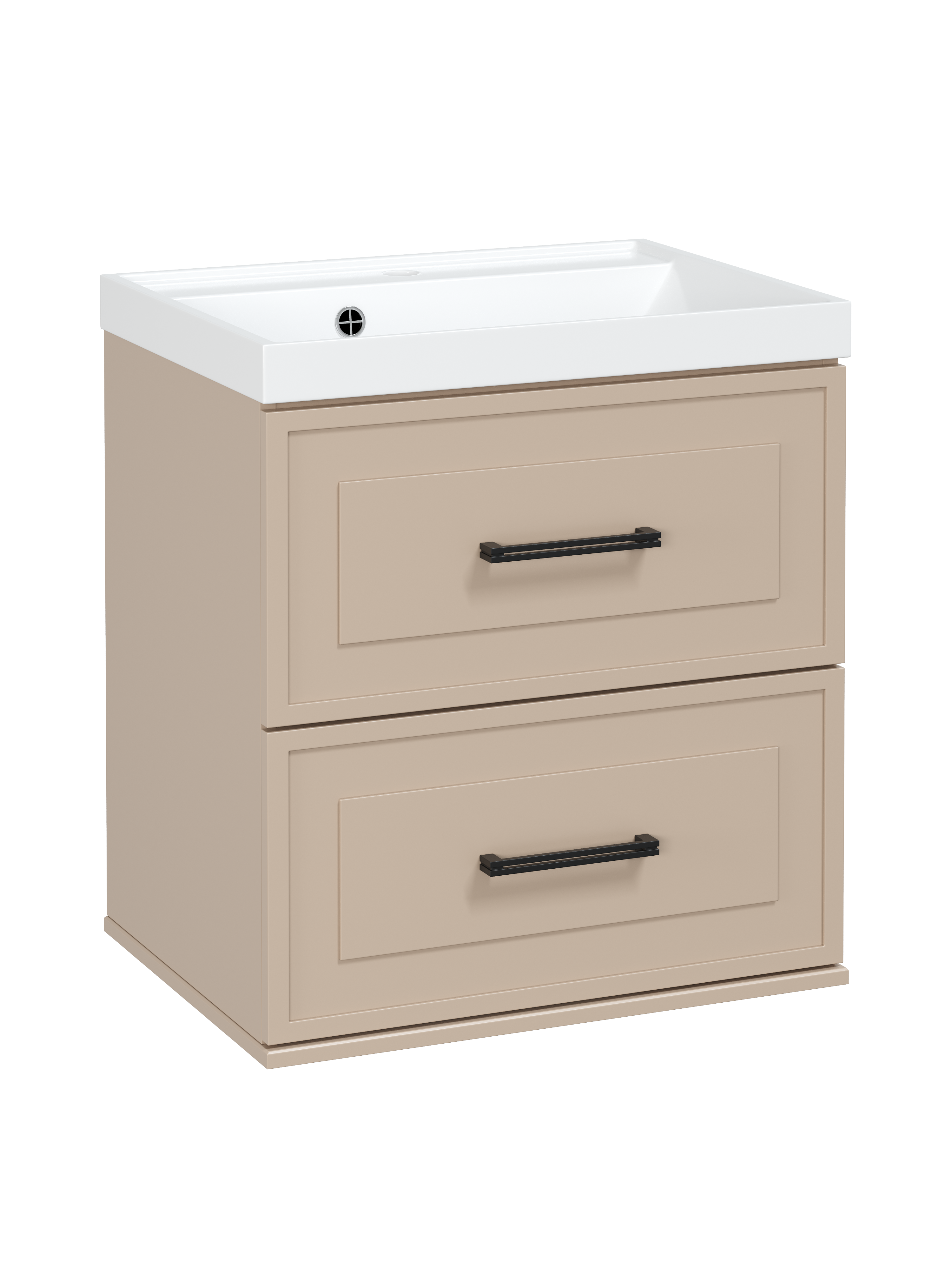 Тумба с раковиной STWORKI Хадстен 55 подвесная, латте