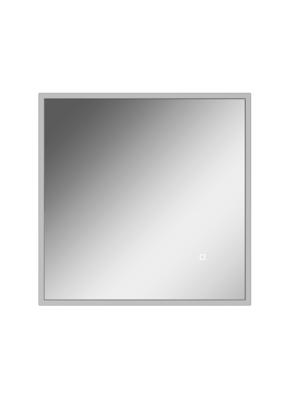 Зеркало Домино Графо (Grafo) 60 с подсветкой, светло-серое матовое