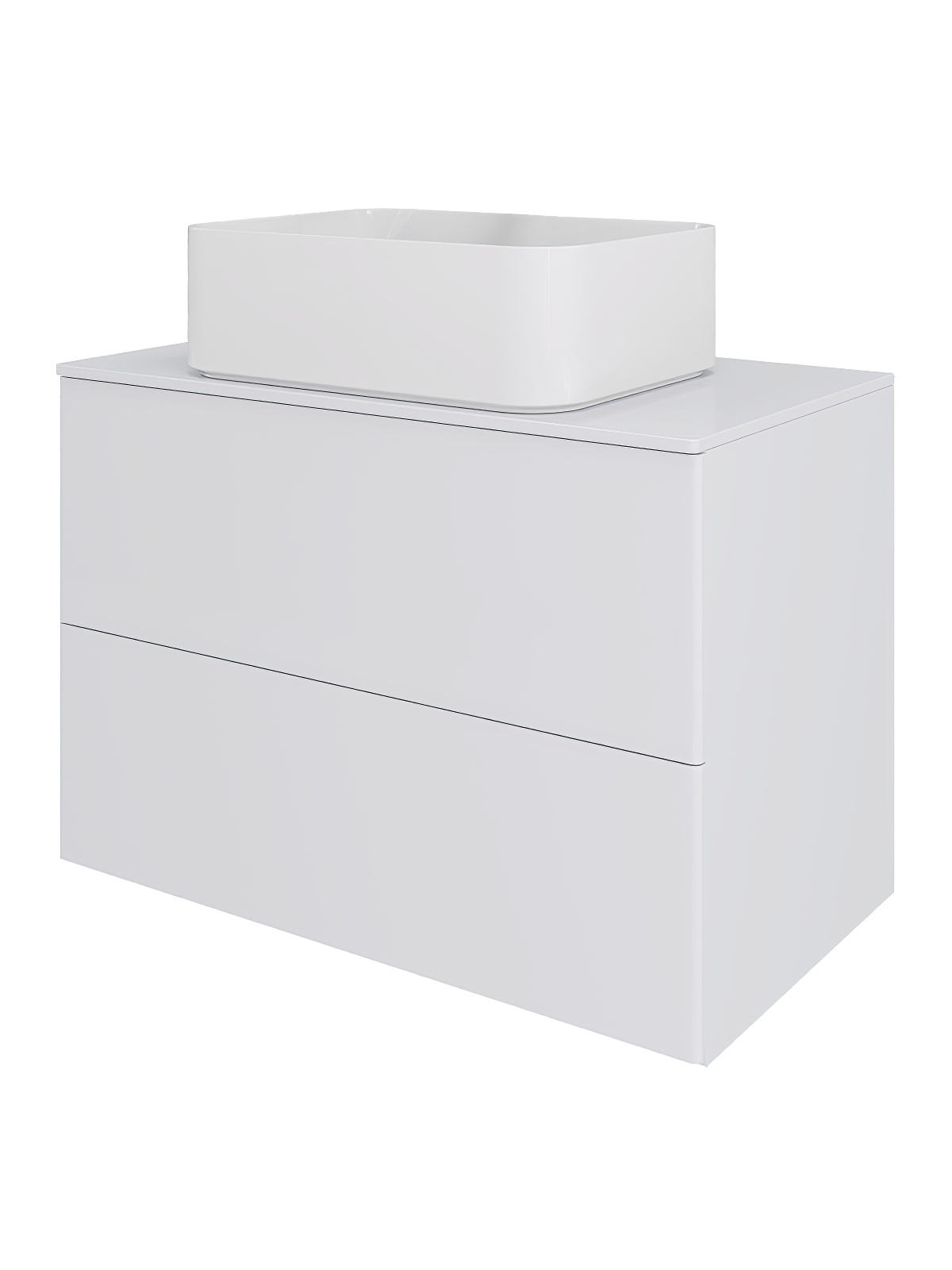 Тумба с раковиной Orange Otto 75 белый глянец, раковина B02-460W