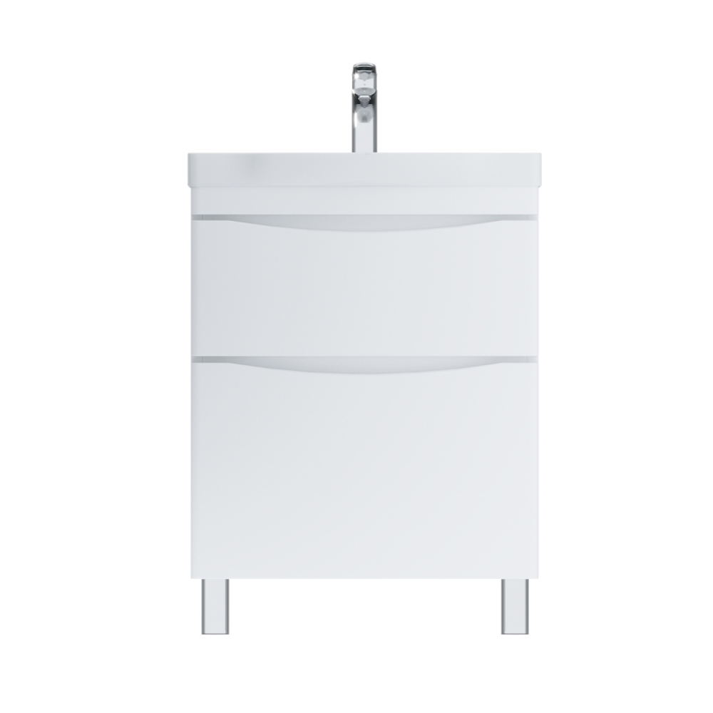 Тумба с раковиной AM.PM Like 65 напольная, белый глянец