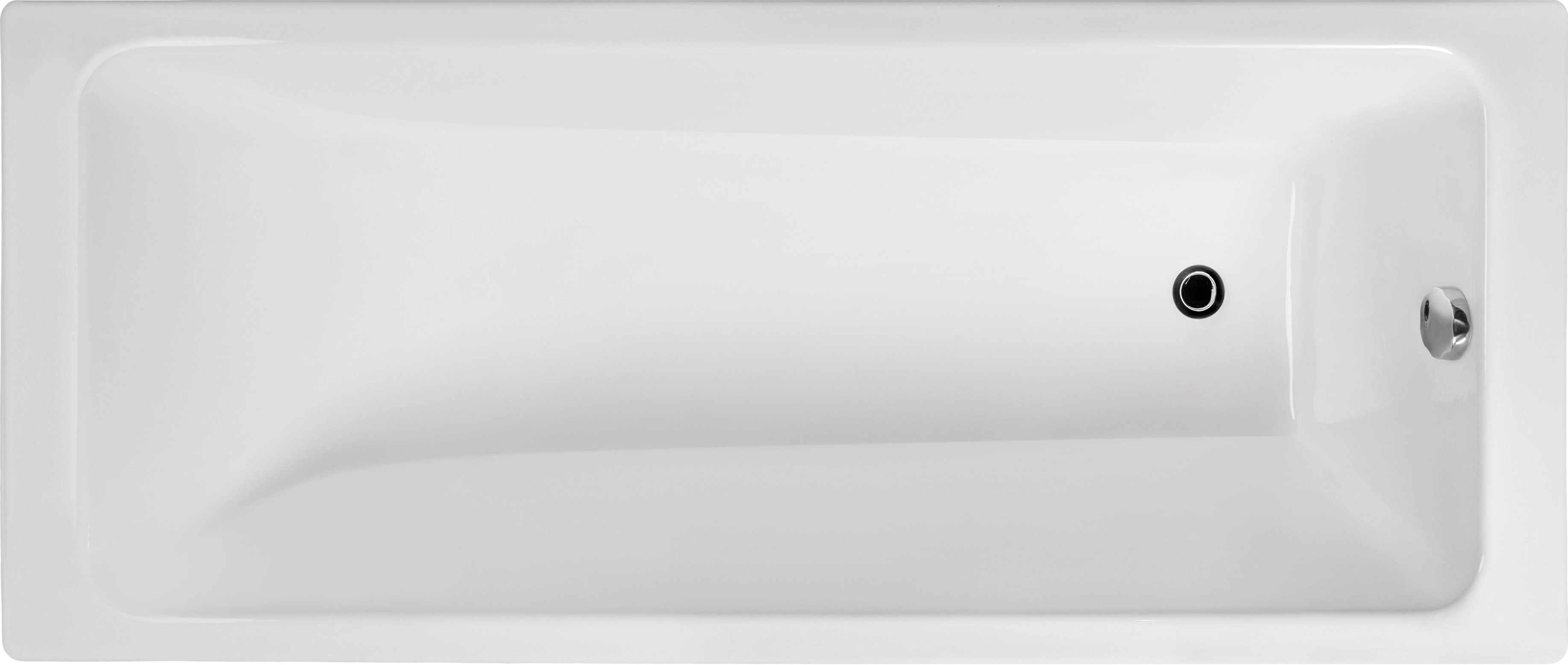 Чугунная ванна Wotte Line 1 170x70 см, пристенная, белая, на ножках