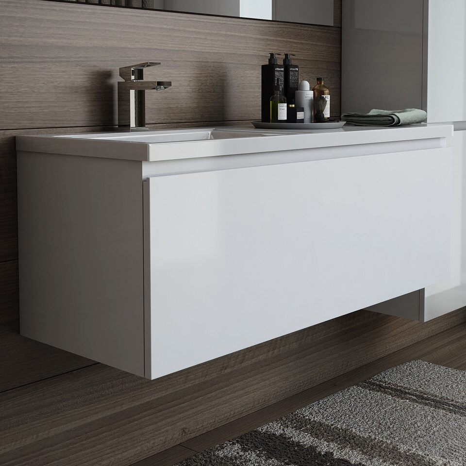 Тумба под раковину без столешницы Эстет Dallas Luxe 130 L подвесная, 1 ящик