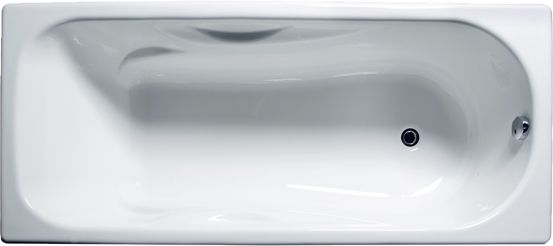 Чугунная ванна Универсал Сибирячка 170x75 см, пристенная, белая, на ножках