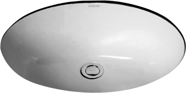 Раковина встраиваемая снизу ARROW AP402E 42 глянцевая белая, овальная