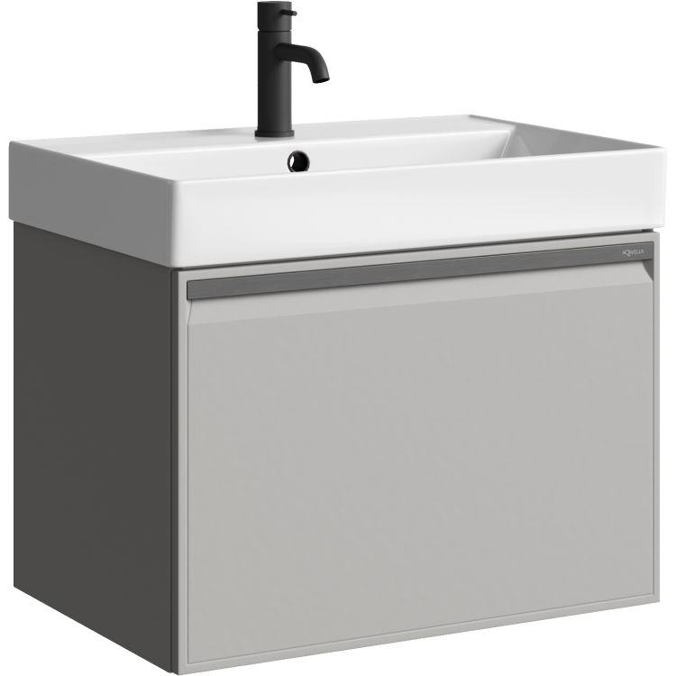 Тумба под раковину без столешницы Aqwella Pure 65 серый туман