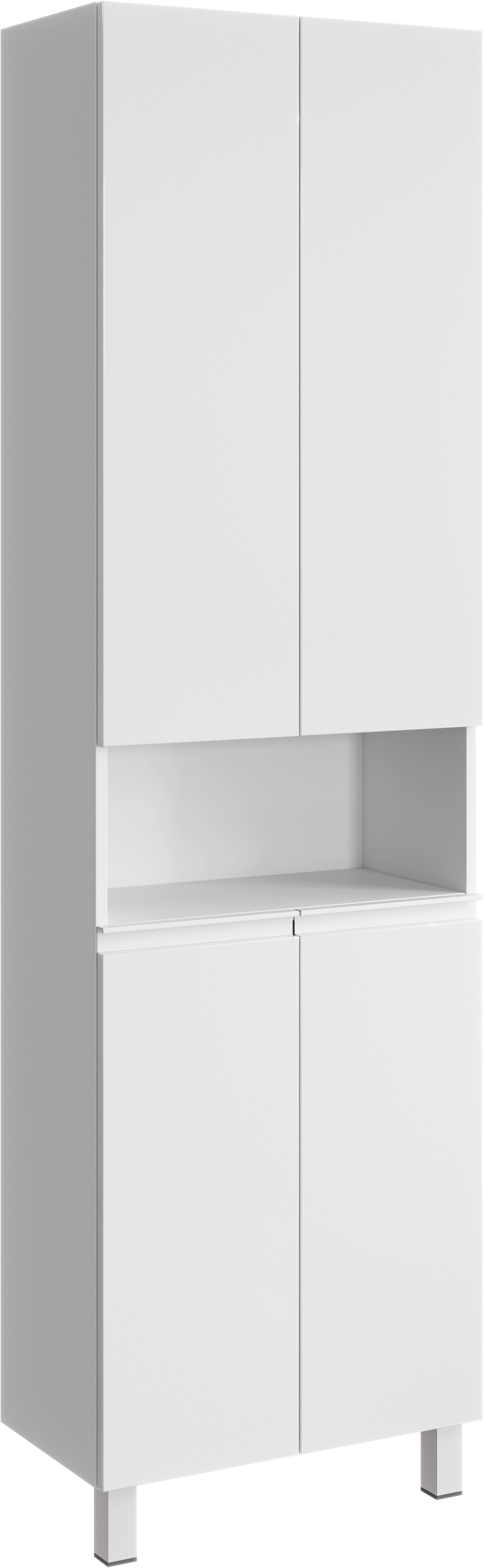 Шкаф-пенал для ванной Aqwella Родос 55 напольный, белый