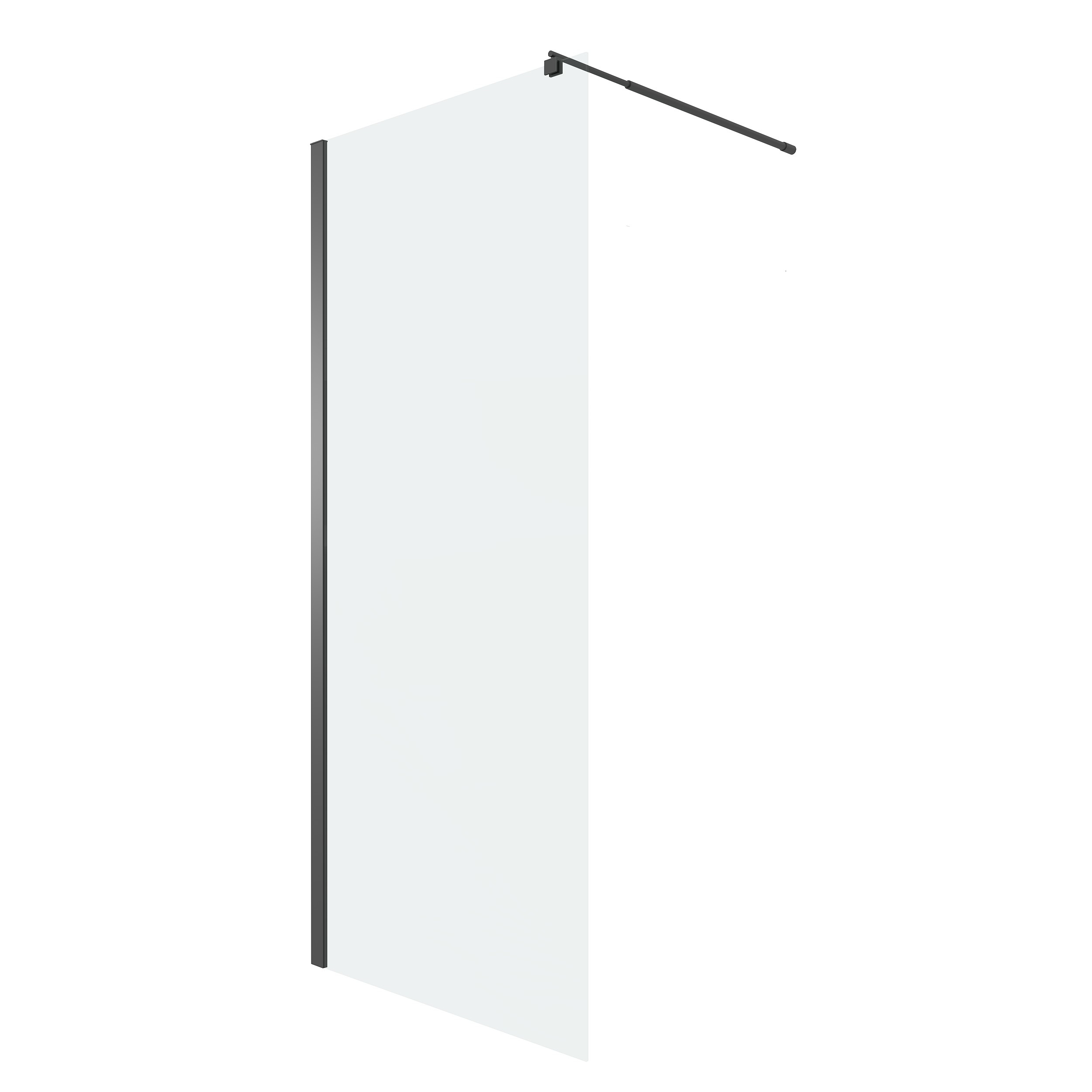 Душевая перегородка Niagara Eco NG-551-80 BLACK 80х190, профиль черный, стекло прозрачное