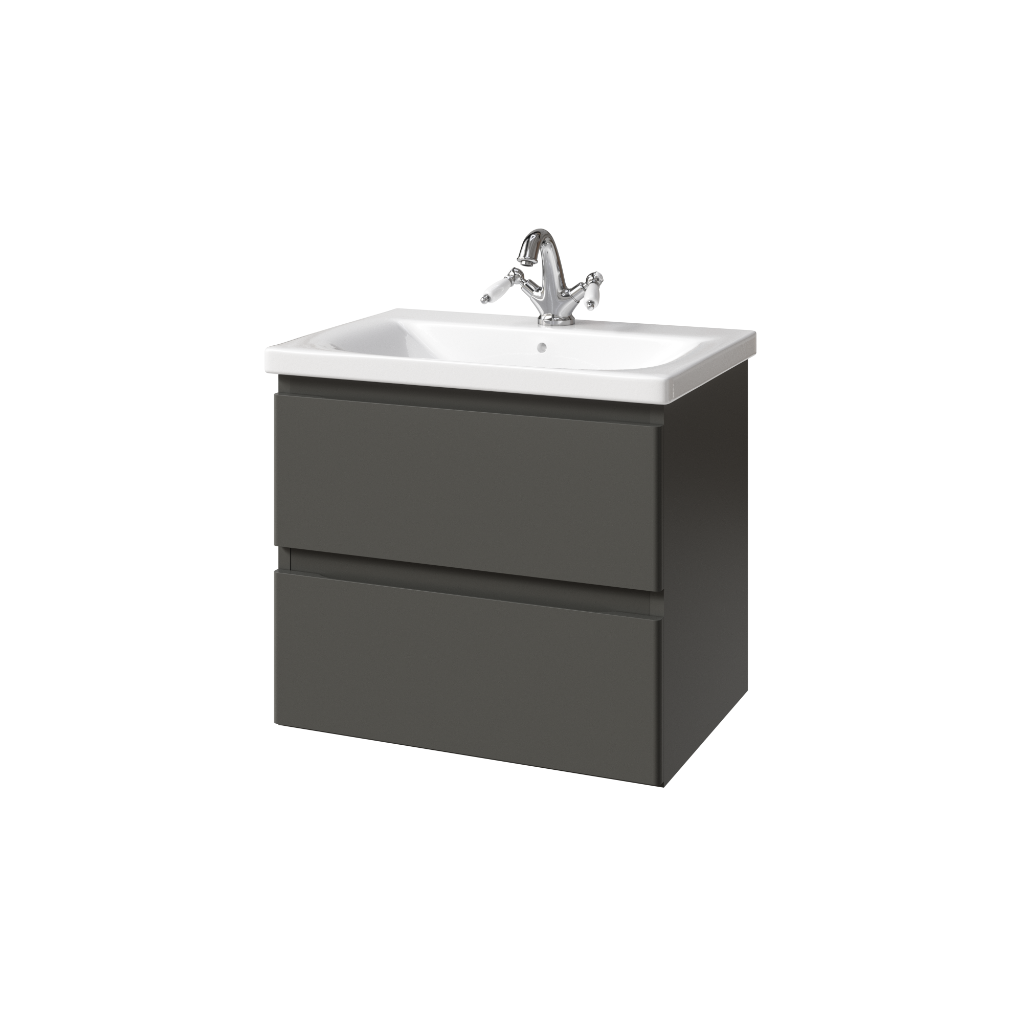 Тумба под раковину без столешницы Caprigo Forte 65 подвесная, графит